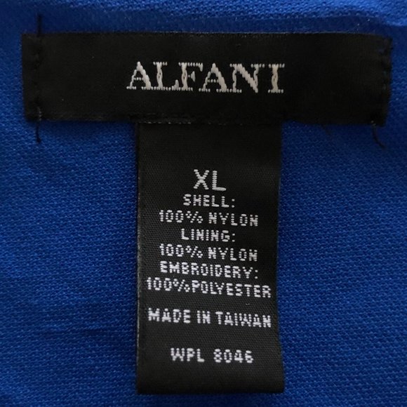 Alfani Blue and White Embroidered Blouse - Picture 12 of 13